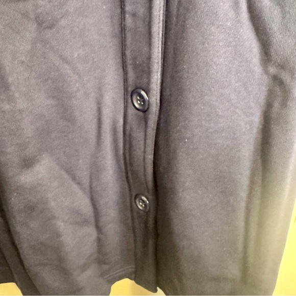 NWOT. Denim & Co. women's 3X navy blue long sleeve button v-neck sweater blazer - Picture 8 of 14